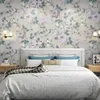 Wallpapers Beautiful Large Flower Wallpaper Rustic Light Blue For Bedroom & Living Room Floral Wall Papers Home Decor