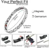 38 Elegant Titanium Magnetic Bracelet for Women Germanium and Magnetic Functions with Free Link Removal Tool
