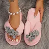 Slippers Winter Coral Decor Faux Fur Slippers Fashion Warm Furry Flip Flops Slip on Flats Female Women Shoes Dropshipping Whosale 2021 T230828