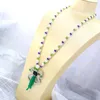 Pendant Necklaces Top Quality Fashion Copper Jewely Cubic Zirconia Party Jewelry Butterfly Necklace Purple Green Bead Tassels Pearl Sweater