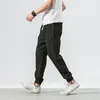 Herenbroeken Casual slanke sport-enkellange linnen broek Baggy harem Koreaanse stijl hoge taille oversize joggingbroek