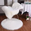 Carpets Plush Round Carpet Sheepskin Pink living Room Home Decor Bedroom Floor Cushion Mats For bedroom white area shaggy Fur Rugs 230828