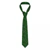 Gravatas borboleta digital matriz verde e código de computador gravata unissex poliéster 8 cm gravata para homens casual camisa clássica acessórios gravatas