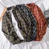 Men's Casual Shirts Korean Fashion Long Sleeve Plaid Shirt Luxury Business Social For Men Blouse Coat