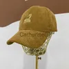 Cappelli a tesa larga KANGOL Berretti da baseball in velluto a coste da uomo e da donna ricamati a molla Circonferenza regolabile della testa grande Berretto a tesa larga Lingua d'anatra J230829