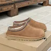 Klasyczne mini Australia Tazz Slippers Tasman Slipper Platform But Fuzzy Mule Winter Futro Boots dla kobiety ciepłe grube botki śnieżne kasztanowy rozmiar 35-44 rfhy