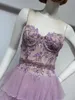 Vestidos de fiesta Púrpura Prom con falda de lujo Crystal Dubai Vestidos de noche Elegante Vestido largo de boda formal de las mujeres