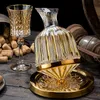 Narzędzia do baru 360 obrotowy dekanter wina 1500 ml dekanter dozownik kryształowy szklany butelka wina lustro lusterka