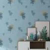 Wallpapers nórdico não-tecido planta folha papel de parede pastoral árvore simples casa sala de estar quarto tv sofá fundo revestimentos de parede