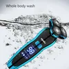 Electric Shavers Electric Razor Electric Shaver Hair Cutting Shaving Machine For Men Clipper Beard Trimmer Rotary Shaver 100% Water Proof 230828