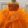 Girl Dresses Flower Ball Gown Tiers Little Wedding Communion Pageant Gowns