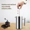 Water Bottles Coffee Maker French Press Stainless Steel Espresso Machine High Quality DoubleWall Insulated Tea Pot 1000ml 230829