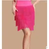 Stage Wear 2023 Latin Skirt Adult Four Layers Fringe Design Samba Dance Skirts Cha Professional Competition Ballroom Costumes