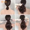 Perucas sintéticas MEIFAN Sintético Onda Curta Rabo de Cavalo para Mulheres Cordão Amarrado ao Cabelo Clipe de Cauda no Cabelo Natural Falso Cabelo Pedaços 230828