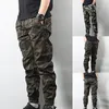 Calças masculinas moda camuflagem sweatpants casual plus size solto impressão esportes longo streetwear jeans jogger juventude