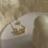 Pendant Necklaces 2023 Trend Unique Design Elegant Delicate Golden Beads Clavicle Necklace Women Jewelry Party Gift Chain