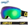 Skidglasögon Copozz Brand Professional Ski Goggles Dubbellager Lins Anti-dimma UV400 Big Ski Glasses Skidåkning Snowboard Män Kvinnor Snöglasögon 230828