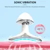 Face Care Devices Neck Lifting Device EMS Microcurrent LED Pon Therapy Vibration Face Massager Anti Wrinkles Tightening Skin Care Tools 230828
