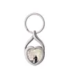 Creative Keychains Sublimation Metal Keychains Rotate Round Keyring DIY Heat Transfer Blank Key Chain Round Square Heart Shape Keyring Pendants Christmas Gifts