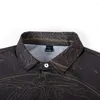 メンズカジュアルシャツ2023夏のレトロ半袖ビーチボヘミアンアフリカ族3Dプリントシャツ