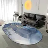 Carpets Modern Light Luxury Gold Oval Rugs for Bedroom Home Decor Sofa Floor Mat Large Area Carpet in Living Room Cloakroom Lounge Rug x0829