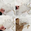 Axelväskor Ice Crack Transparent Lipstick Bag Chain Jelly Women's Shoulder Bag Luxury Cross Body Bag PVC Mini Handbag Caitlin_fashion_bags