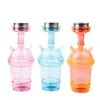 Bongs en verre Tuyaux de bouteille en acrylique Narguilé Tasse Shisha Tuyau Lumière Narguilés Tasses Ensembles Portable Mini Pipe À Tabac