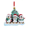 Decorazioni natalizie Famiglia Pinguino Ornamento Resina Personalizzata Casa Decorazione dell'albero di Natale Decorazione della stanza Consegna a domicilio Giardino festivo Par Dhkwq
