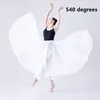 Sahne Giyim Kadınlar için Klasik Dans Kostümü İspanyol Flamenko 720 Derece Büyük Kanat Çingene Şifon Göbek Düz Renk Elbise