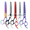 Sax Shears 80 "Purple Dragan Pet Grooming Thunning Scissors Dog Cat Beauty Grooming Shears Japan Steel Animals Hair Trimning Tools B0059B X0829