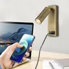 Wall Lamp 3W COB LED Bedside El Reading Sconce Light Fixture USB Charging Port Switch Surface Mount Foyer Bedroom Living Room