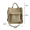 Bags Hyleyxyr Solid Color Casual Handbag Portable University Girl Student Bag Ordinary Women's Handbag Simple Canvas Bag caitlin_fashion_bags