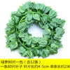 Flores decorativas NuoNuoWell 12pcs-Pack Artificial Fake Silk Wall Floral Vine Ivy Hoja de uva Ratán para ventanas de habitación Realista