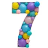 Decoration 73cm Number & Alphabet Mosaic Frame Stand Balloon Box Baby Shower Giant Adult Children Birthday Decor Letter