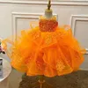 Girl Dresses Flower Ball Gown Tiers Little Wedding Communion Pageant Gowns