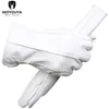 Mittens Fashion White leather gloves Comfortable glove top grade women's Keep warm winter gloves2226D 230828