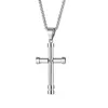 Pendant Necklaces MIQIAO Stainless Steel Titanium Vintage Cross Collar Chains Necklace For Women Men Couple Friends Gift Fashion Jewelry