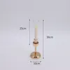 Düğün Altın Mum Tutucular Stand Taper Metal Şamdan Mum Tutucular Masa Centerpieces Dekorasyonlar İçin Set 3 PCS