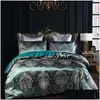 Conjuntos de cama 2021 Designer Sation Gold Queen Bed Edredons Er Europa Elegante King Size Drop Entrega Home Jardim Têxteis Suprimentos Dhgft