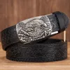Bälten 3.5 cm Eagle Alloy Automatisk spänne cowskin läderbälte kvalitet män wasitbad rem äkta läder presentbusslighet för jeans 230828