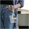 Keychains Lanyards Girls Bangle Armband Keyring ID Card Slots Wristlet Plånbok med Drop Delivery Fashion Accessories Dhjii