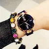 Montres femmes magnétique ciel étoilé montres femme en acier inoxydable Quartz montre-bracelet Vintage dames étanche horloge