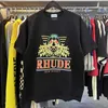 Herr t-shirts god kvalitet papegoja rhude mode t-shirt män sommarstil rhude kvinnor vintage tee herrkläder