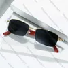 新しいカジアハーフフレームウッドレッグサングラスメンズログスモールフレーム女性の光学メガネ1G05