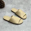 Slippers Luxury Design Open Toe Women's Sandals Genuine Leather Flip Flops Female Pure Color Flat Shoes