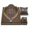 Necklace Earrings Set Moroccan Arabic Designer Custom Jewelry For Women Dubai Gold Plated Wedding Bridal Luxury Jewels