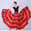 Stage Wear Mix Kleur Satijn 6 - 12 25 Yard Gelaagde Zigeunerrok Buikdans Ruffle Flamenco /