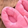 Mulheres de inverno chinelas de moda quente insur house de pelúcia grils sapatos de quarto desenho animado fofo flamingo slides rosa onsize t230828 774