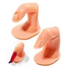 Nail Dryers 2pcs Art Practice Model False Finger Acrylic Manicure Training Display Tool