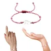 Charmarmband med ängel för kvinnor justerbar längd gåva vänskap sträng armband hantverk handgjorda vattentäta modesmycken födelsedag